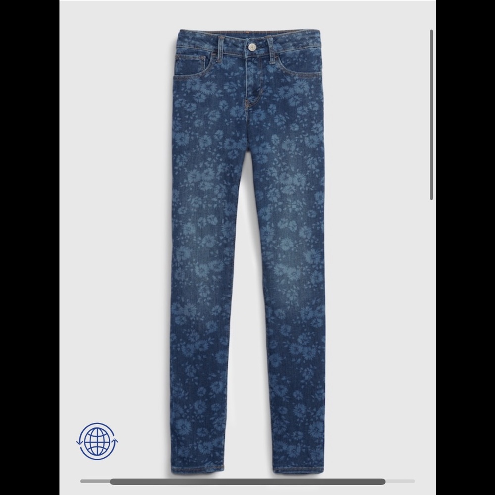 Gap Kids Floral Skinny Jeans NWOT